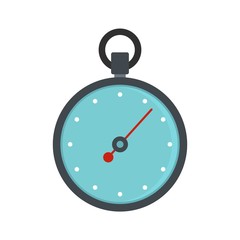 Stopwatch icon. Flat illustration of stopwatch vector icon isolated on white background