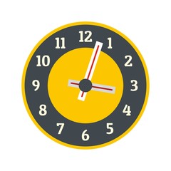 Clock concept icon. Flat illustration of clock concept vector icon isolated on white background