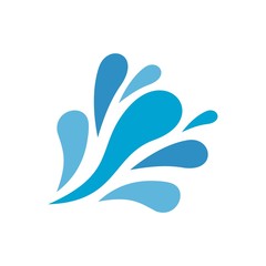 Wave splash icon. Flat illustration of wave splash vector icon isolated on white background