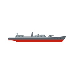 Ship combat icon. Flat illustration of ship combat vector icon isolated on white background
