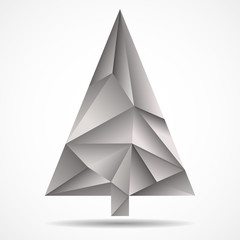 Abstract colorful christmas tree from triangles. Geometric style. Vector illustration. Eps 10