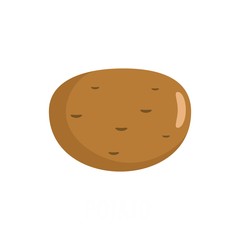 Potato icon. Flat illustration of potato vector icon isolated on white background