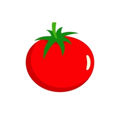 Tomato icon. Flat illustration of tomato vector icon isolated on white background
