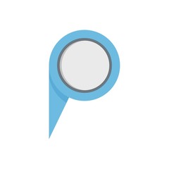 Navigation pin icon. Flat illustration of navigation pin vector icon isolated on white background