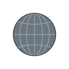 Global icon. Flat illustration of global vector icon isolated on white background