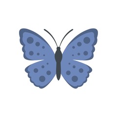 Spring butterfly icon. Flat illustration of spring butterfly vector icon isolated on white background