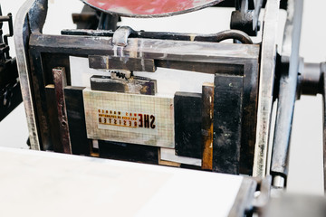 Letterpress artist in her studio