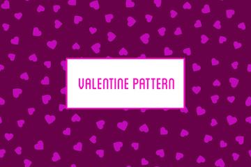 Vector heart pattern. Design of hand drawn hearts for St. Valentine's day.