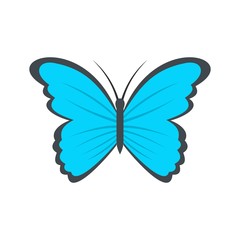 Butterfly in nature icon. Flat illustration of butterfly in nature vector icon isolated on white background