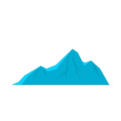 Fototapeta na wymiar Tall mountain icon. Flat illustration of tall mountain vector icon isolated on white background