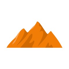 Top of mountain icon. Flat illustration of top of mountain vector icon isolated on white background