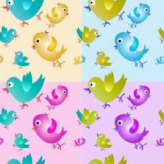 Collection of seamless patterns for printing, textile and wallpapers..4 seamless geometric patterns set.