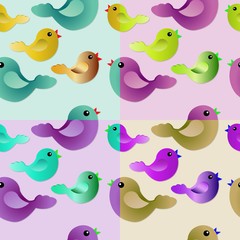 Collection of seamless patterns for printing, textile and wallpapers..4 seamless geometric patterns set.