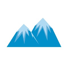Snow peak icon. Flat illustration of snow peak vector icon isolated on white background