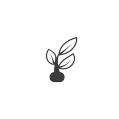 plant icon. sign design