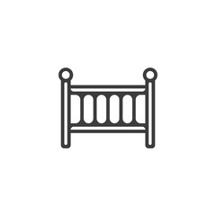 baby bed icon. sign design