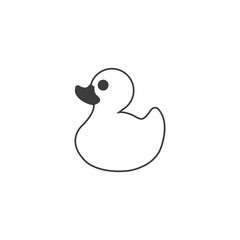 bath duck icon. sign design