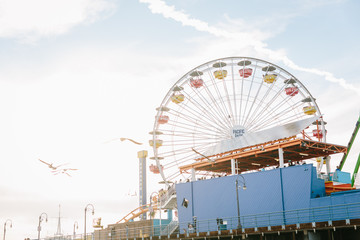 Santa Monica Pier 5 - obrazy, fototapety, plakaty