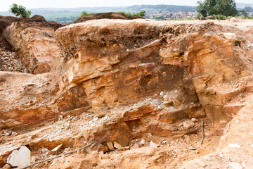 A quary - slabs of rock. Shot in Uganda in 2017.