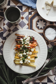 Roasted carrots with cheese