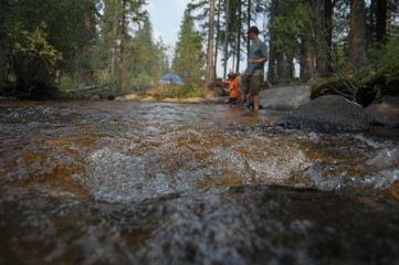 Mountain stream near campground