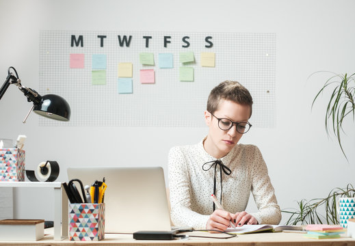 Businesswoman Working At The Office