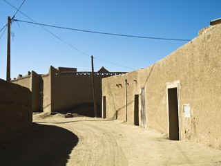 Lehmhäuser in Merzouga Marokko