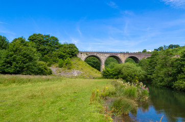 Fototapeta na wymiar Headstone Viaduct on the Monsal Dale in the Peak District, Derbyshire, UK