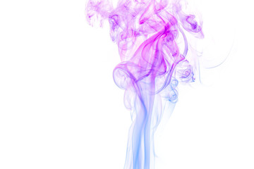 Fototapeta premium Colored smoke on white background