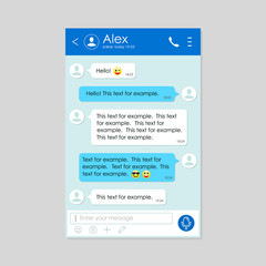 Social network Messenger frame template Vector illustration