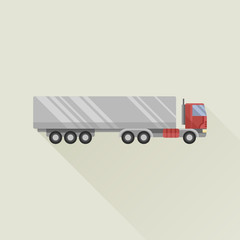 waggon truck vector icon flat style