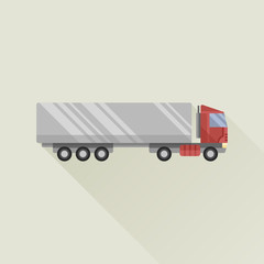 waggon truck vector icon flat style