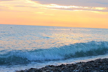 Sunset on the sea
