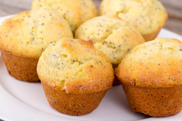 homemade lemon poppy seed muffins