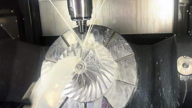 metal working on milling machine tool