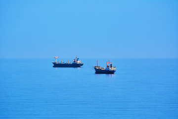 Cargo Ships in the Sea