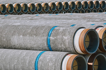 Storage of Pipes in the Port of Varna, Bulgaria