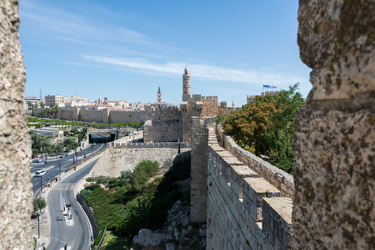At the Ramparts Walk in Jerusalem