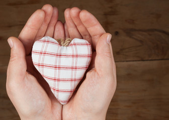 Fototapeta premium Heart from cloth