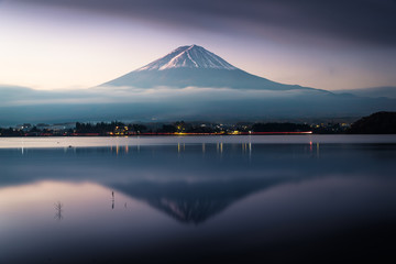 Mt.Fuji and Lake Kawaguchiko in sunrise