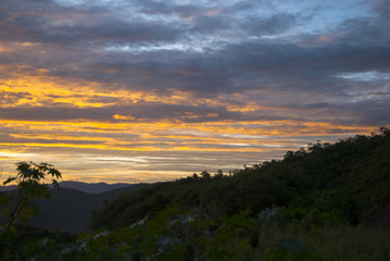 Mountains rural view of El Progreso, Guatemala.