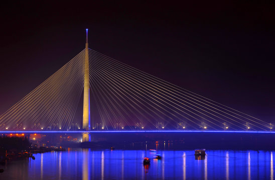 Ada Bridge In Belgrade 