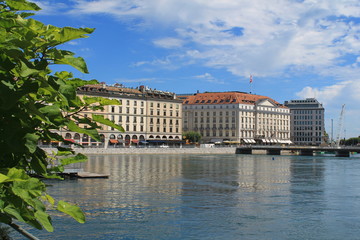 La ville de Genève et son Lac, Suisse