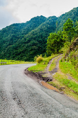 Road in mountains of Panama, in Reserva Forestal de Fortuna