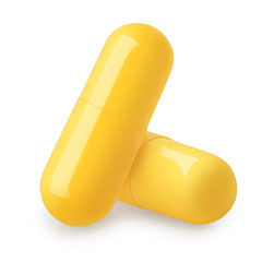 pills, clipping path, isolated on white background, full depth of field