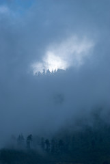 Fototapeta na wymiar Mountains panoramic views of Huehuetenango, Guatemala.