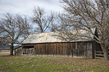 Old simple farm barn