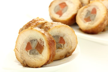 鶏肉　おせち　八幡巻き