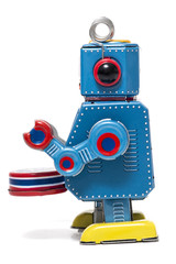 Vintage tin robot toy