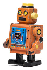 Vintage tin robot toy